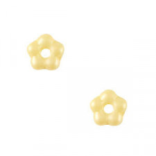 Czech glass beads flower 5mm - Alabaster Pastel yellow - 02010-29301